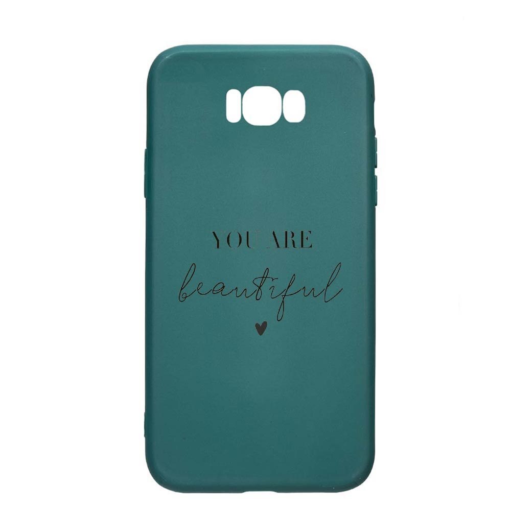 Husa Samsung Galaxy S8, You Are Beatiful, rezistenta la uzura, anti-alunecare, din silicon Premium, ForestGreen, FG477