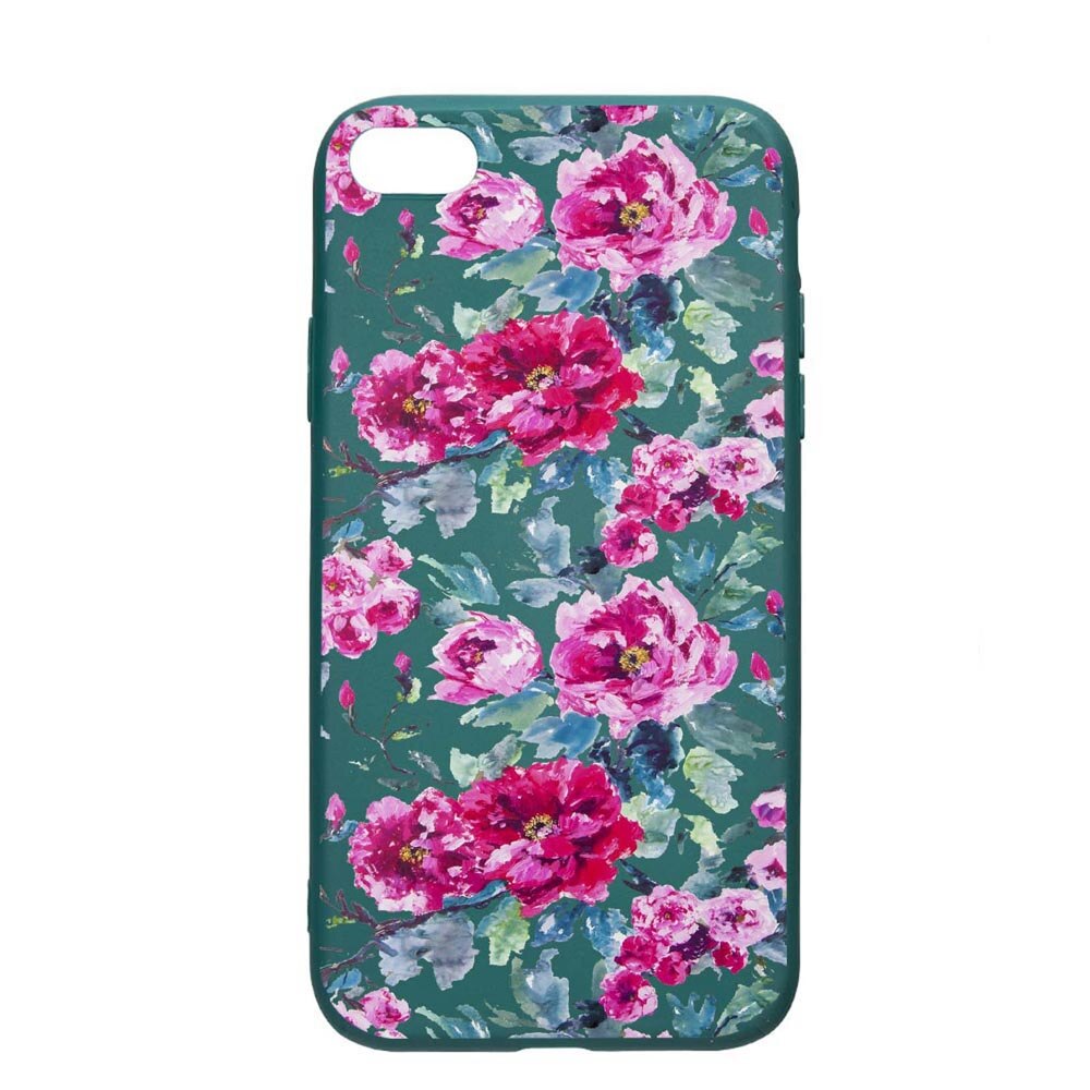 Husa Apple iPhone 6S / 6, Flowers - Pastel colors, rezistenta la uzura, anti-alunecare, din silicon Premium, ForestGreen, FG507