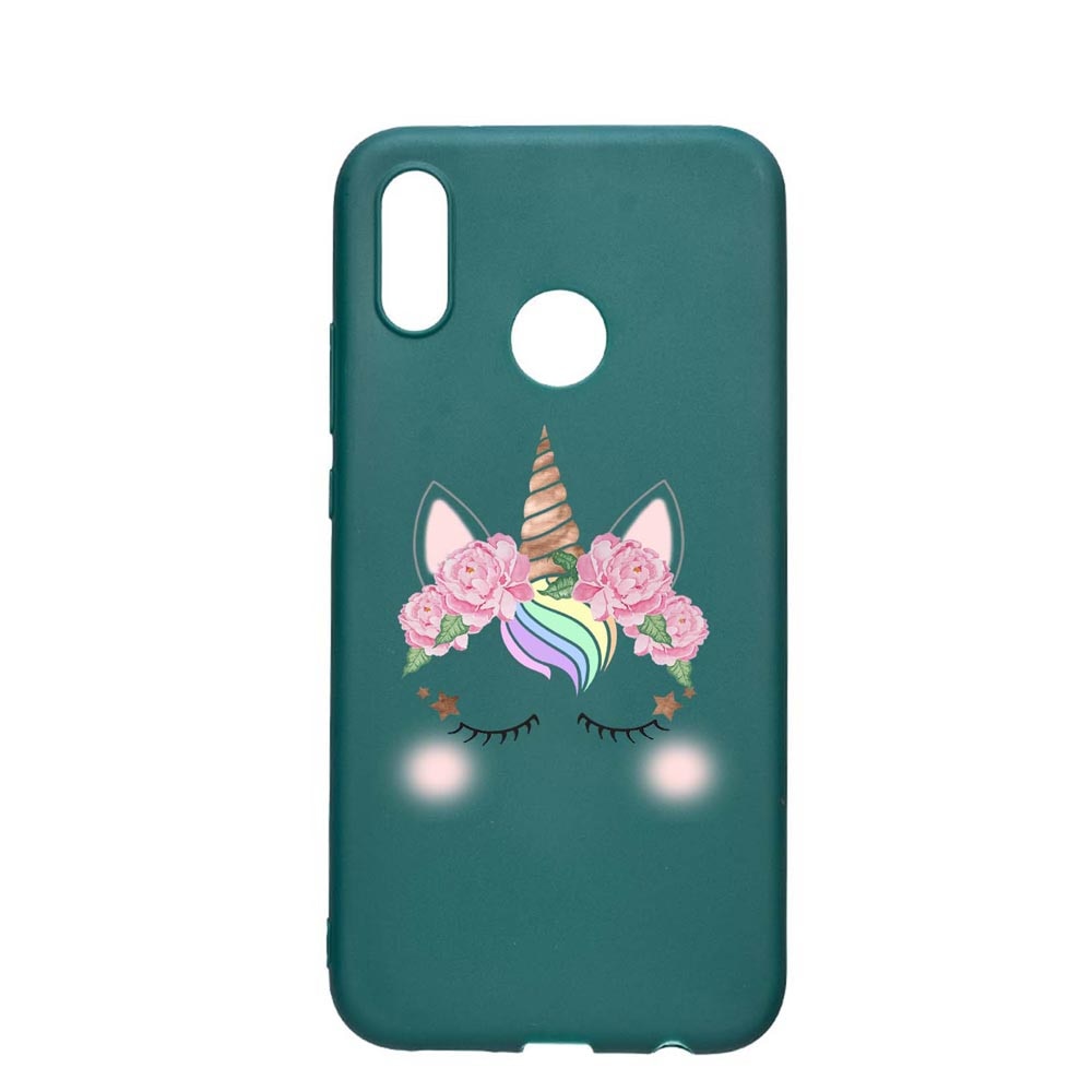 Husa Samsung Galaxy A70, Unicorn, rezistenta la uzura, anti-alunecare, din silicon Premium, ForestGreen, FG525