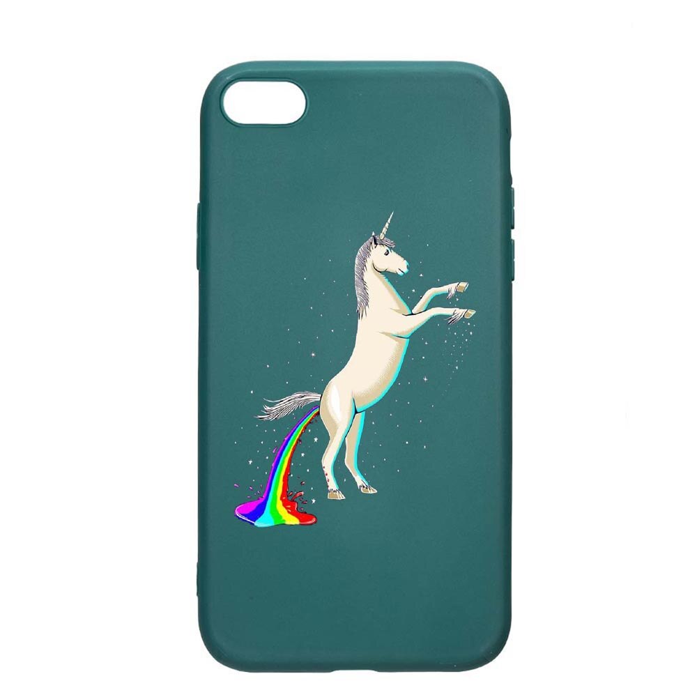 Husa Apple iPhone SE 2 / iPhone 8 / iPhone 7, Unicorn, rezistenta la uzura, anti-alunecare, din silicon Premium, ForestGreen, FG529