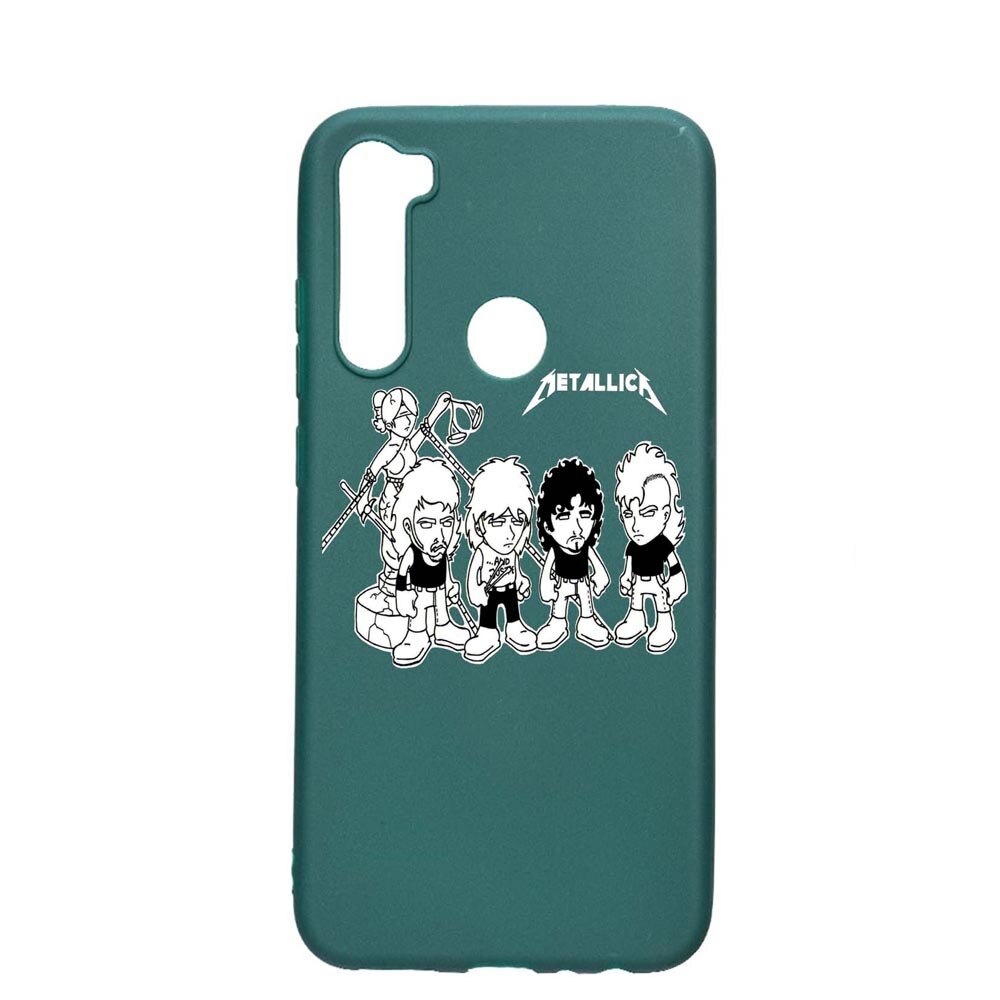 Husa Xiaomi Redmi Note 8, Metallica, rezistenta la uzura, anti-alunecare, din silicon Premium, ForestGreen, FG544