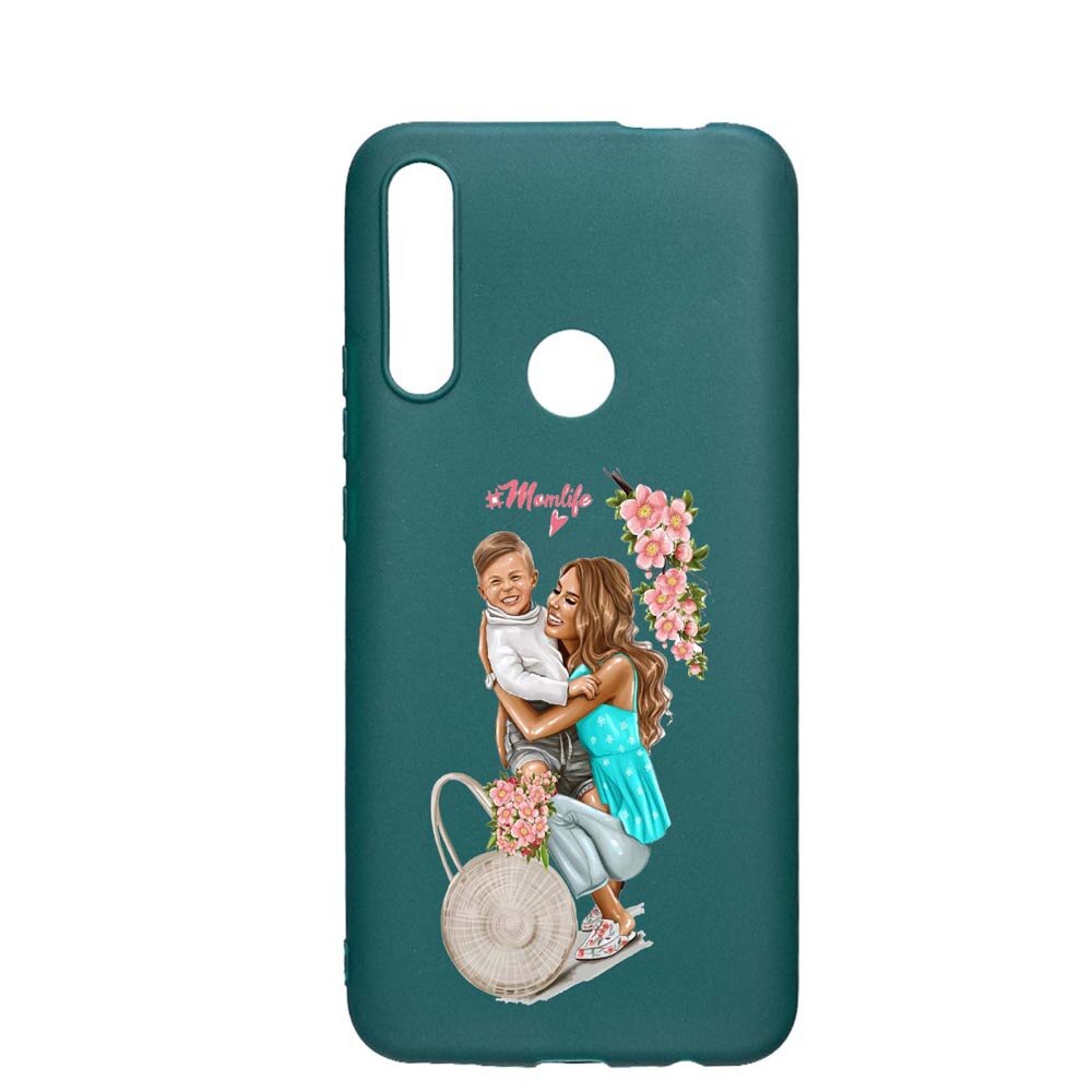 Husa Huawei P Smart Z, Mom's Life, rezistenta la uzura, anti-alunecare, din silicon Premium, ForestGreen, FG559