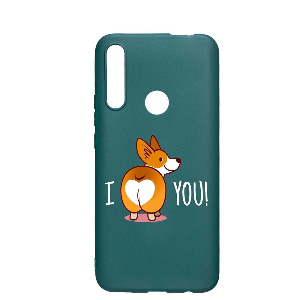 Husa Huawei P Smart Z, Sweet Doggy Emoji, rezistenta la uzura, anti-alunecare, din silicon Premium, ForestGreen, FG593