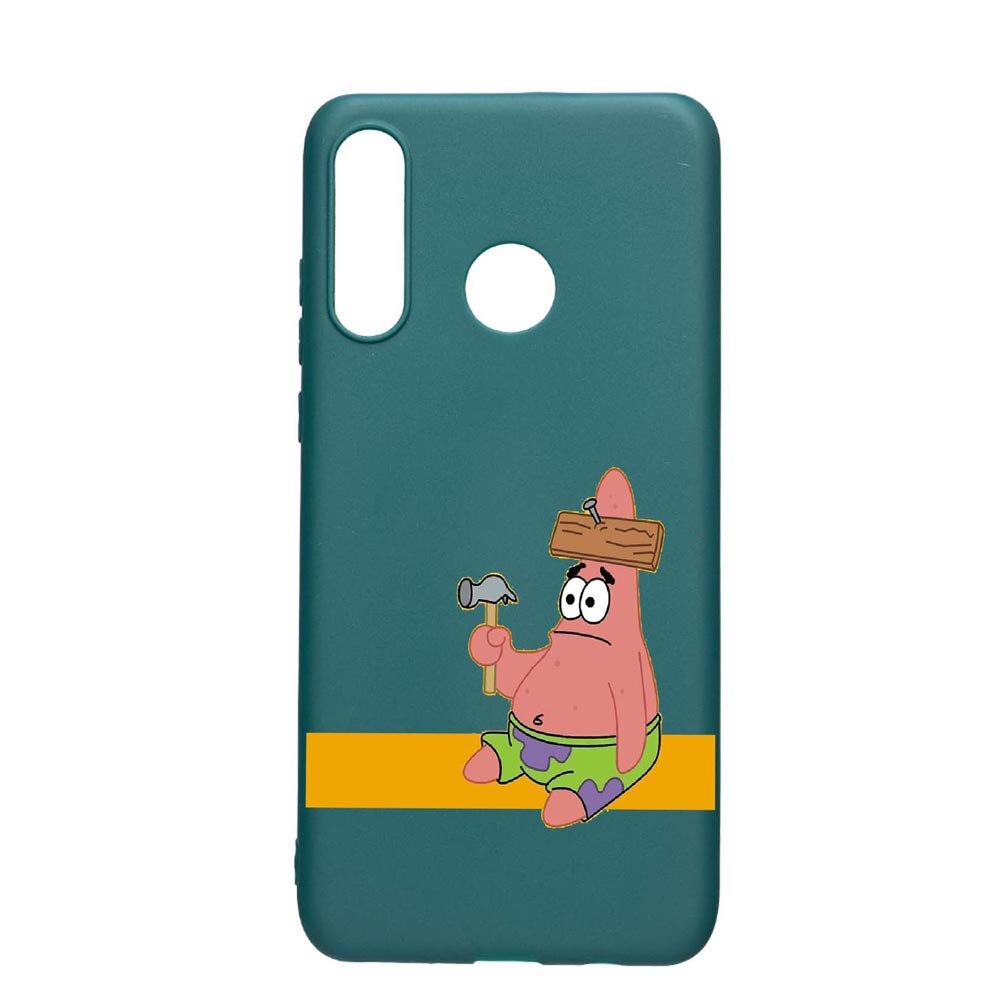 Husa Huawei P30 Lite, Spongebob - Patrick Star, rezistenta la uzura, anti-alunecare, din silicon Premium, ForestGreen, FG595