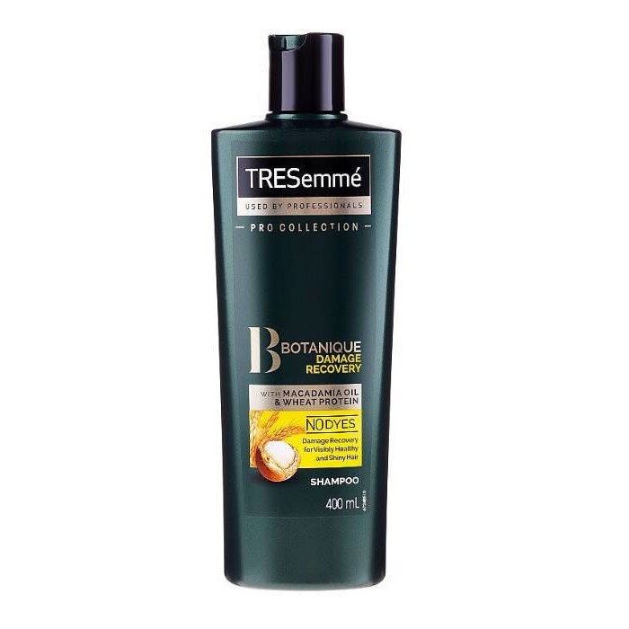 Sampon Reparator cu Macadamia si Grau pentru par deteriorat, TRESemme Botanique Damage Recovery, 400ml
