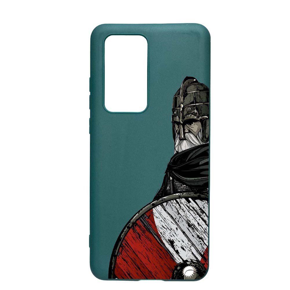 Husa Huawei P40 Pro, Vikings, rezistenta la uzura, anti-alunecare, din silicon Premium, ForestGreen, FG449