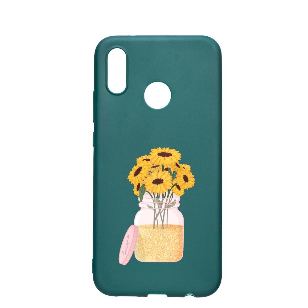 Husa Samsung Galaxy A40, Sunflower, rezistenta la uzura, anti-alunecare, din silicon Premium, ForestGreen, FG639