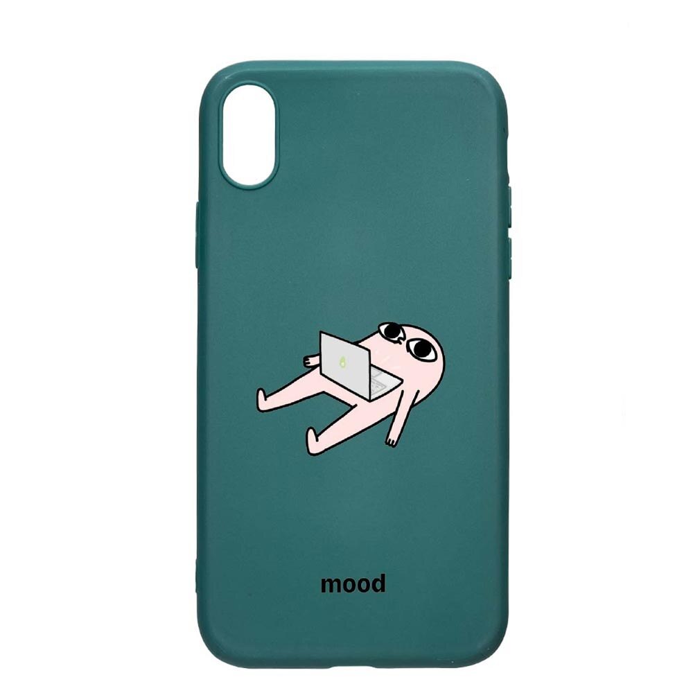Husa Apple iPhone XR, Meme, rezistenta la uzura, anti-alunecare, din silicon Premium, ForestGreen, FG659