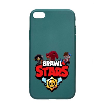 Husa Apple iPhone SE 2 / iPhone 8 / iPhone 7, Brawl Stars, rezistenta la uzura, anti-alunecare, din silicon Premium, ForestGreen, FG651 Husa Apple iPhone SE 2 / iPhone 8 / iPhone 7, Brawl Stars, rezistenta la uzura, anti-alunecare, din silicon Premium, ForestGreen, FG651