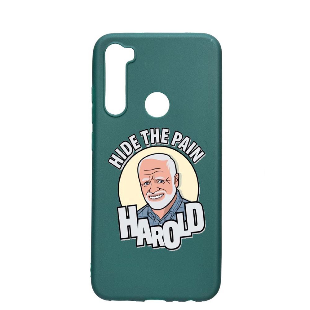 Husa Xiaomi Redmi Note 8, Meme - Harold, rezistenta la uzura, anti-alunecare, din silicon Premium, ForestGreen, FG662