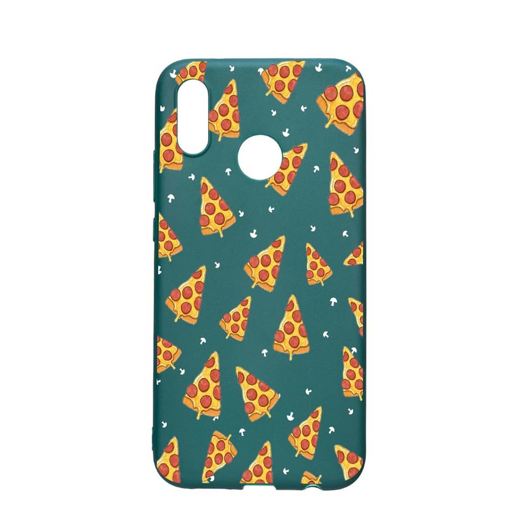 Husa Samsung Galaxy A20e, Pizza, rezistenta la uzura, anti-alunecare, din silicon Premium, ForestGreen, FG665