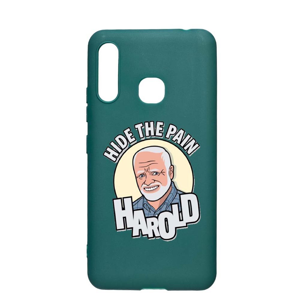 Husa Samsung Galaxy A70e, Meme - Harold, rezistenta la uzura, anti-alunecare, din silicon Premium, ForestGreen, FG662