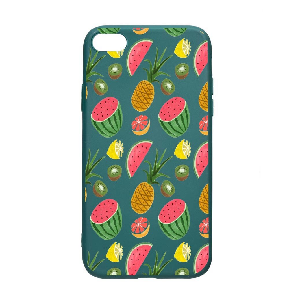 Husa Apple iPhone 6S / 6, Ananas, rezistenta la uzura, anti-alunecare, din silicon Premium, ForestGreen, FG666