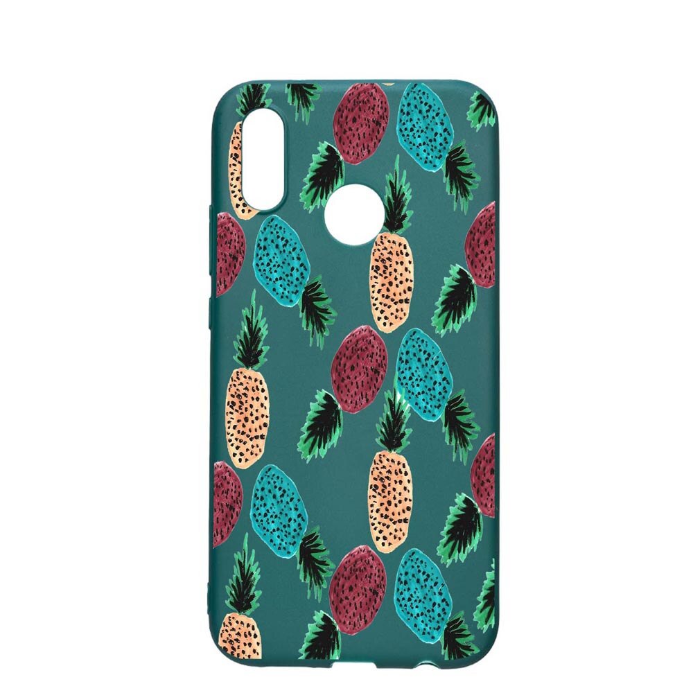 Husa Samsung Galaxy A50, Ananas, rezistenta la uzura, anti-alunecare, din silicon Premium, ForestGreen, FG669