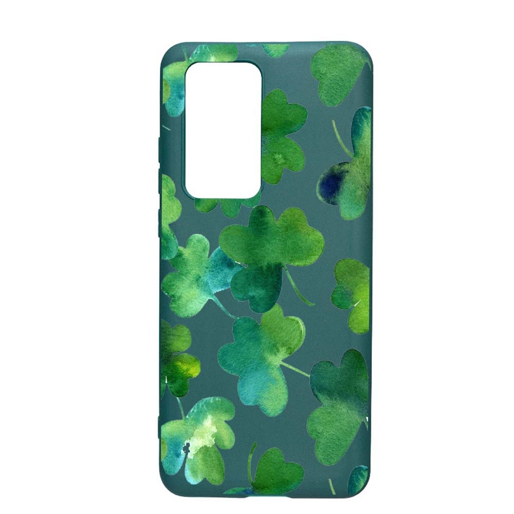 Husa Samsung Galaxy A51, Green Leaf, rezistenta la uzura, anti-alunecare, din silicon Premium, ForestGreen, FG697