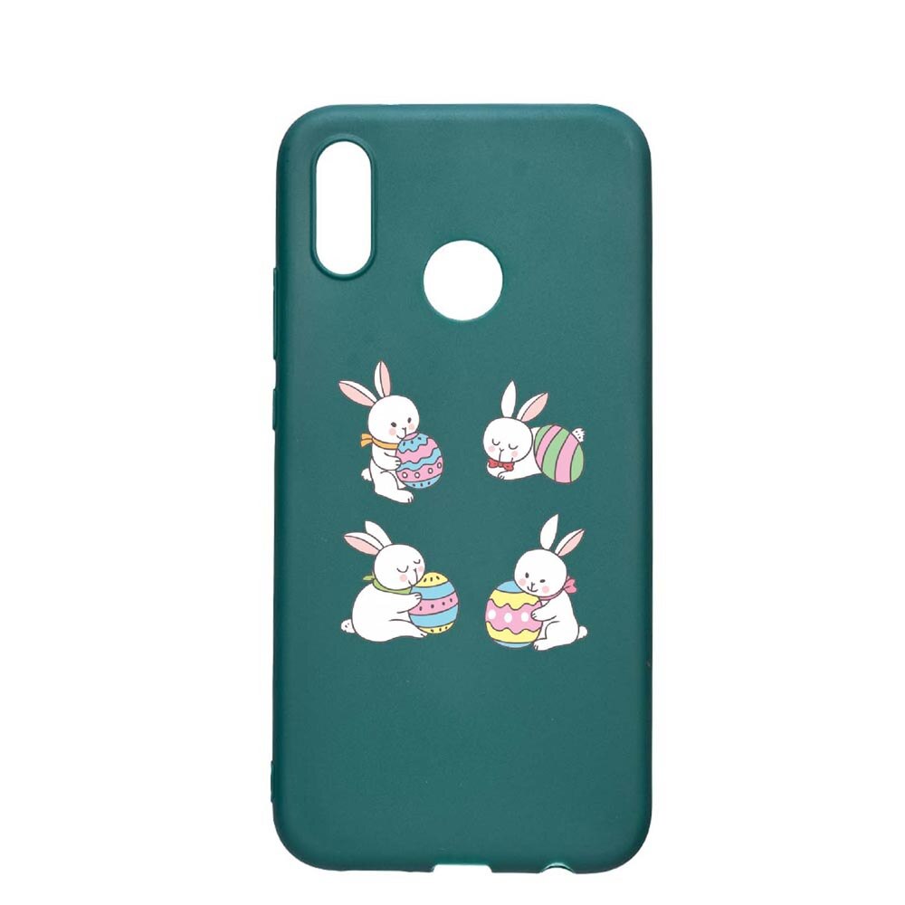 Husa Samsung Galaxy A40, Rabbit - easter, rezistenta la uzura, anti-alunecare, din silicon Premium, ForestGreen, FG690