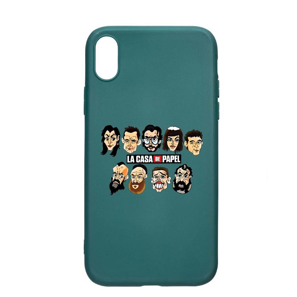 Husa Huawei Y6 2019, La Casa De Papel, rezistenta la uzura, anti-alunecare, din silicon Premium, ForestGreen, FG713