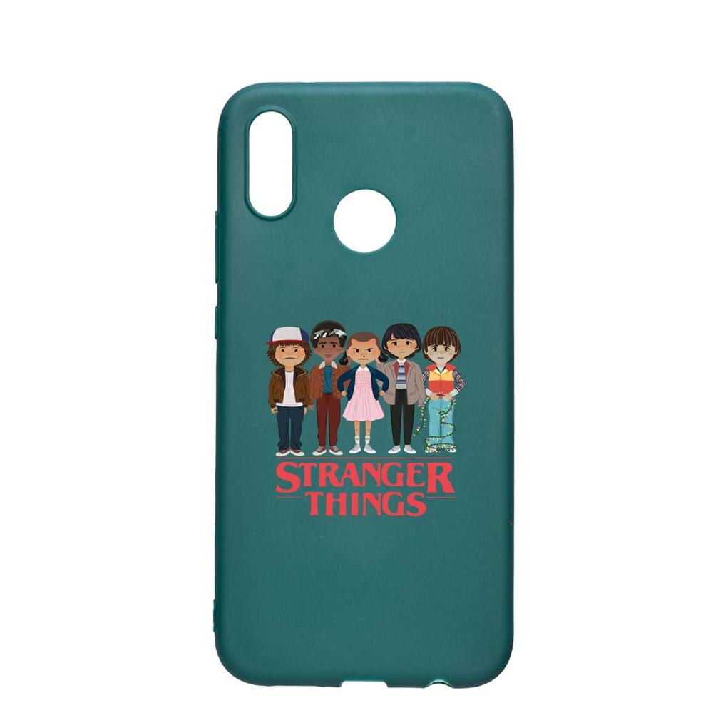 Husa Samsung Galaxy A50, Stranger Things, rezistenta la uzura, anti-alunecare, din silicon Premium, ForestGreen, FG722