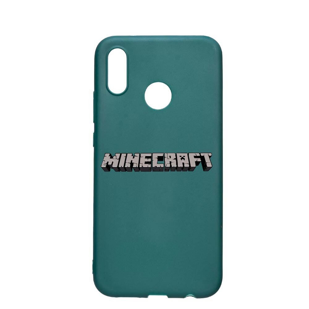 Husa Samsung Galaxy A20e, Minecraft, rezistenta la uzura, anti-alunecare, din silicon Premium, ForestGreen, FG729