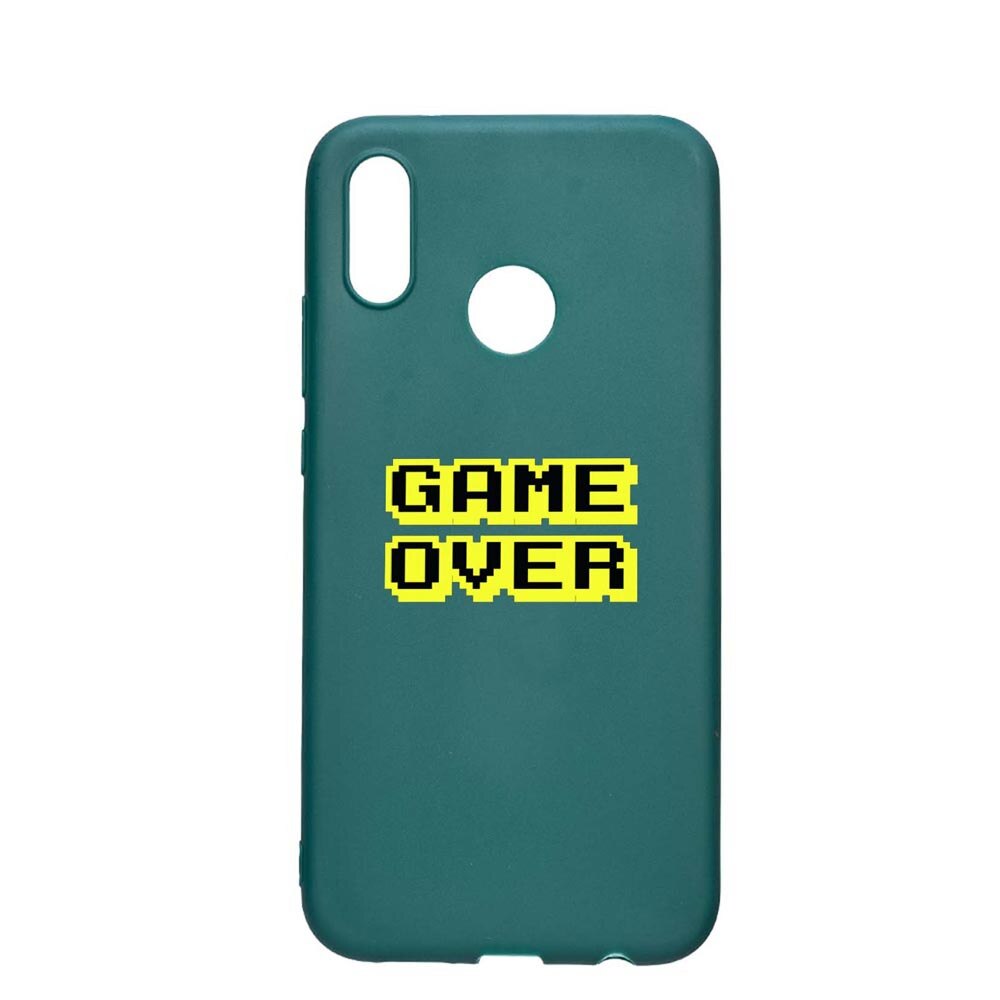 Husa Huawei P20 Lite, Game Over, rezistenta la uzura, anti-alunecare, din silicon Premium, ForestGreen, FG671