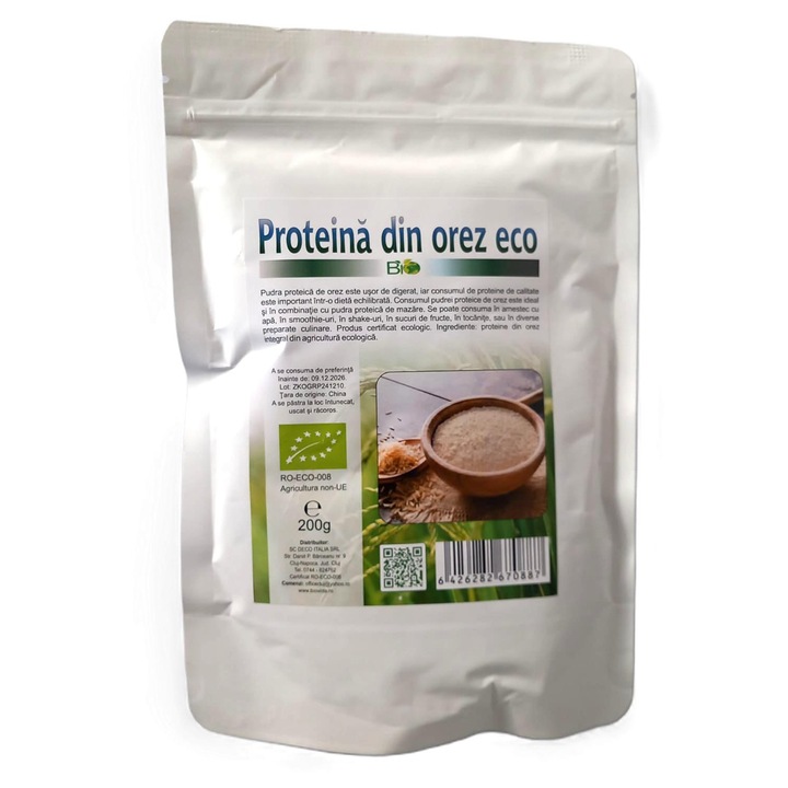 Proteina din Orez Bio 200 grame Deco Italia