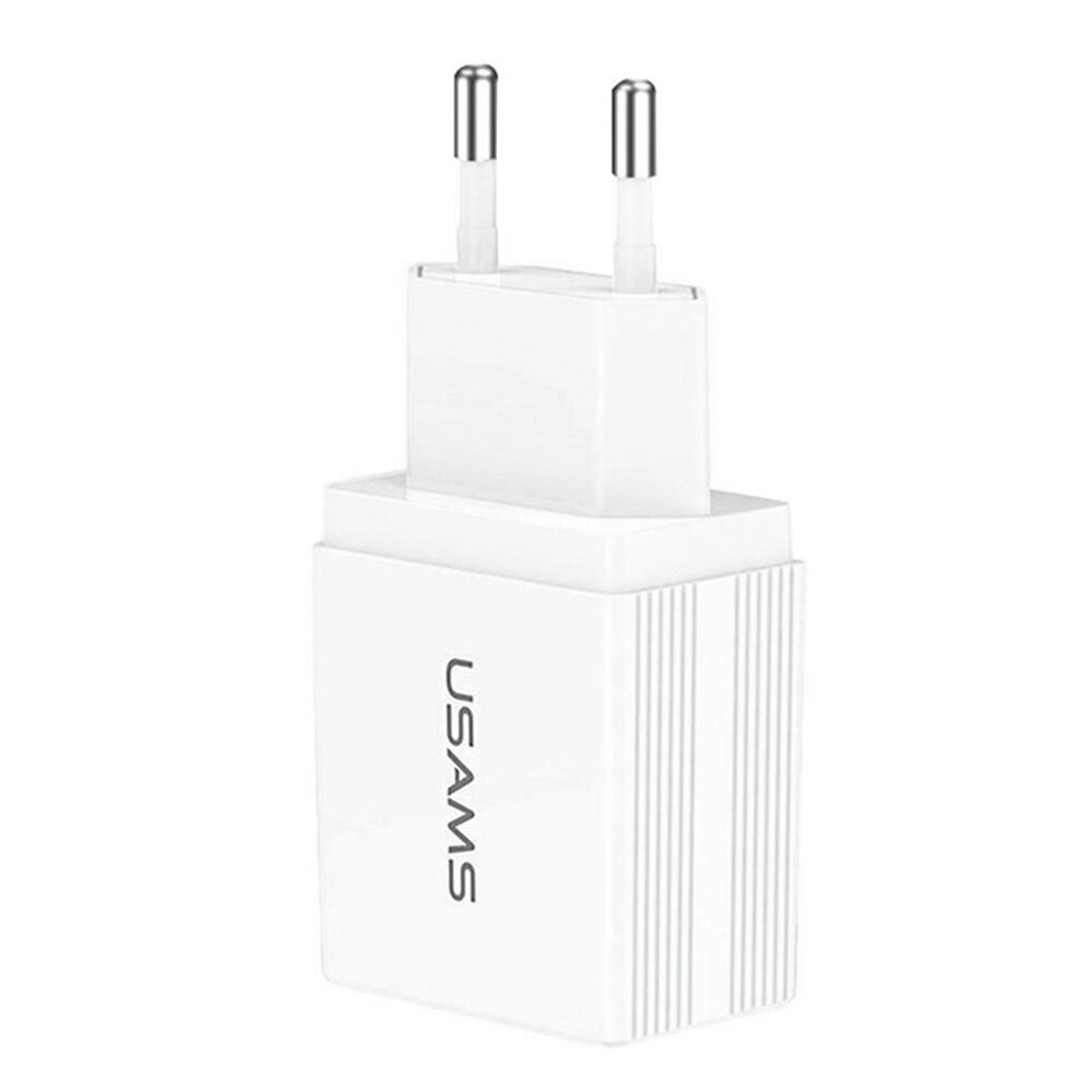 Incarcator Telefon USAMS T24 Dual USB Travel Charger 2.1A - White