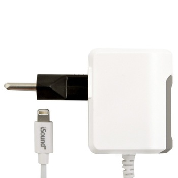 Incarcator retea iSound pentru iPhone 6/5s MFI, 2.4A, Alb Incarcator retea iSound pentru iPhone 6/5s MFI, 2.4A, Alb