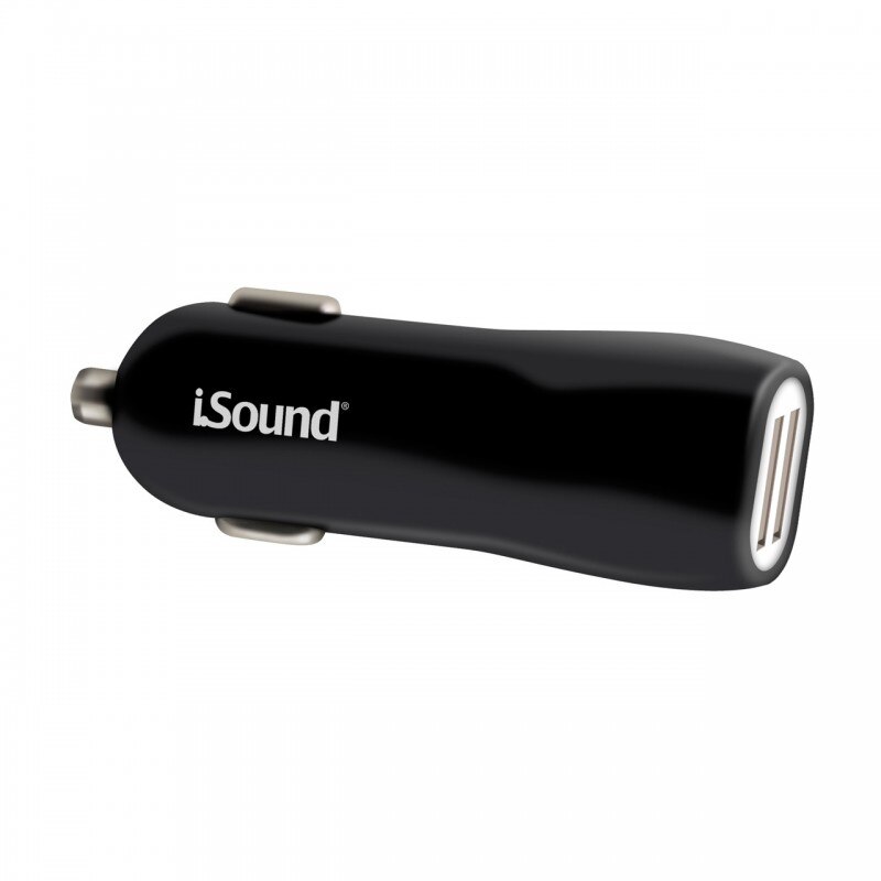 Incarcator auto iSound, Dual USB, 2.4A, Negru