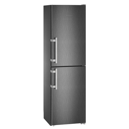 Combina Frigorifica Liebherr CNbs 3915, 340 L, No Frost, Display, Touch control, Raft sticle, SuperCool , Alarma usa, , Clasa E, H 201 cm, Inox negru