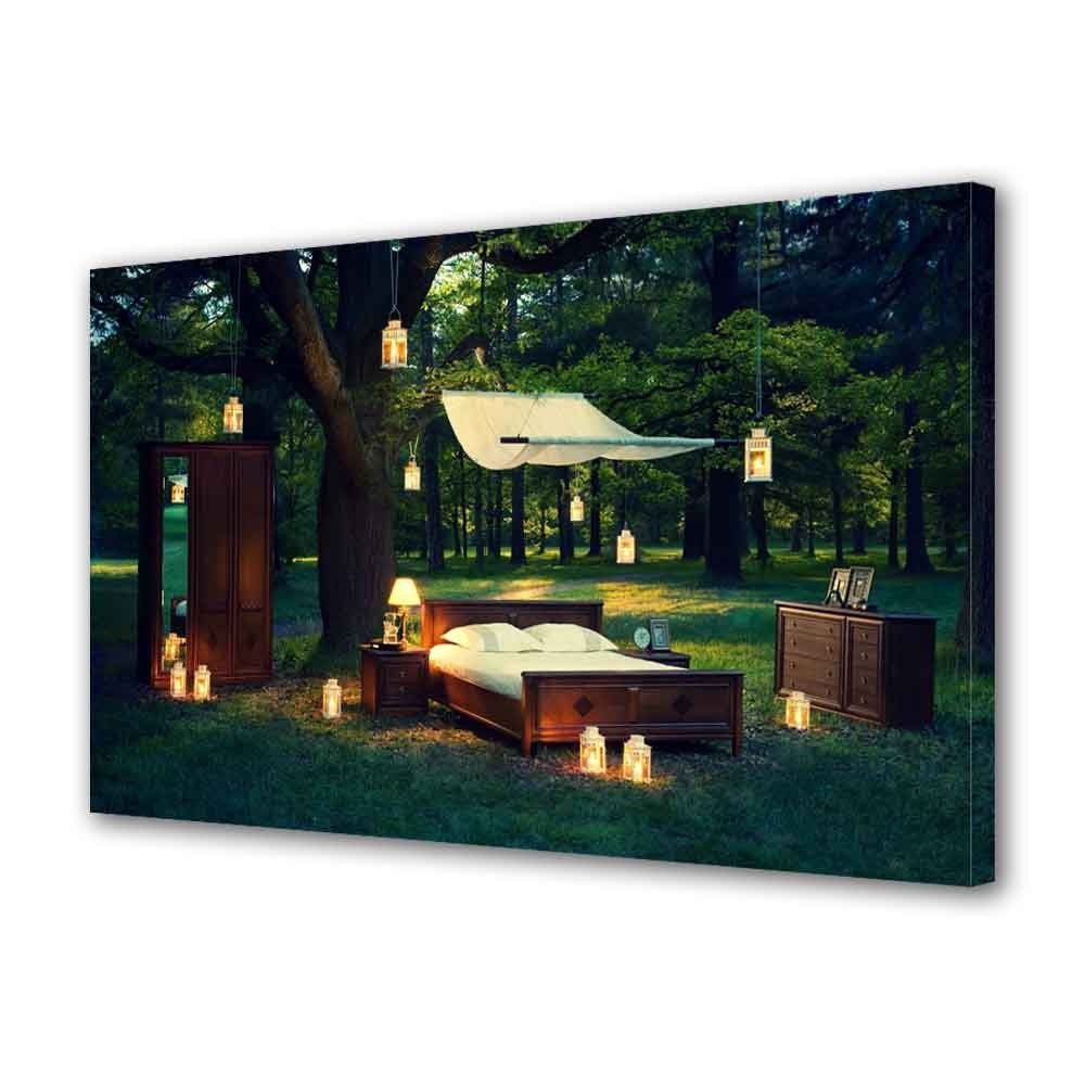 Tablou Canvas Seara romantica in padure, 80 x 160 cm