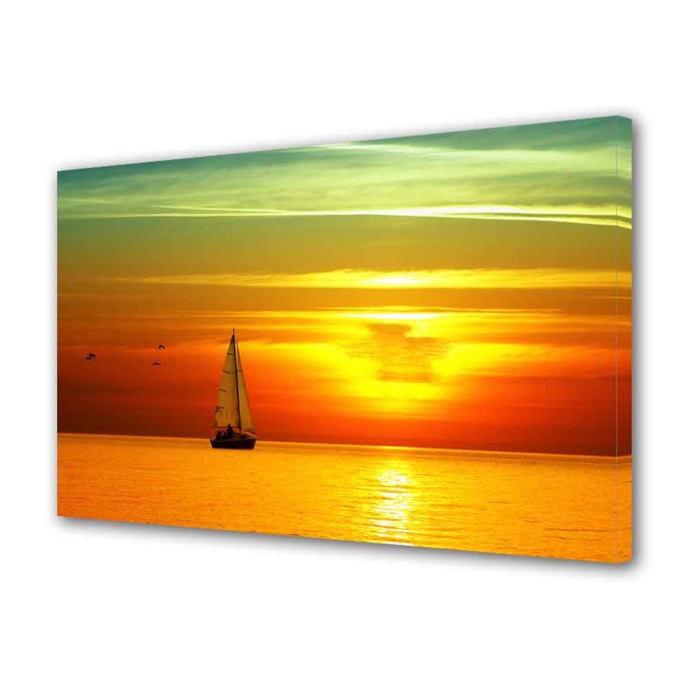 Tablou Canvas Barca cu panze, 80 x 160 cm