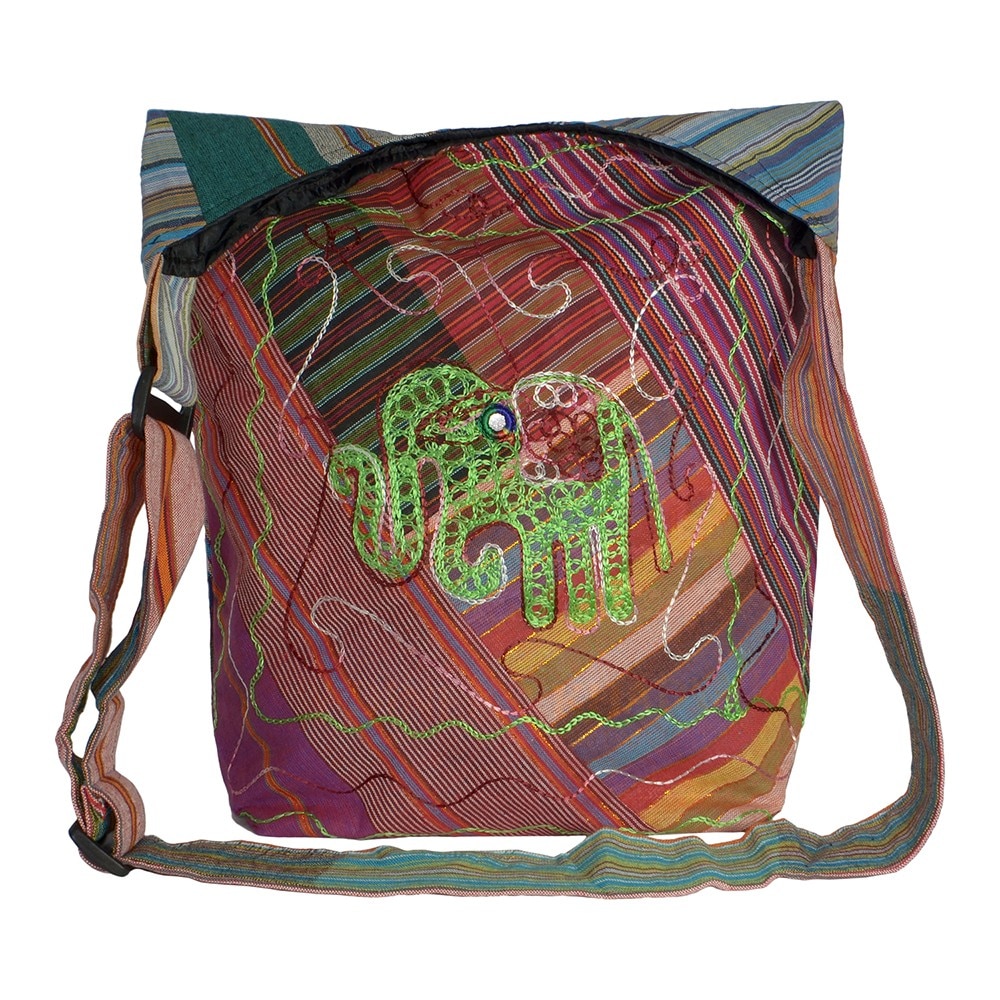 Geanta UNICAT din material textil, handmade in Nepal, EMLHB71