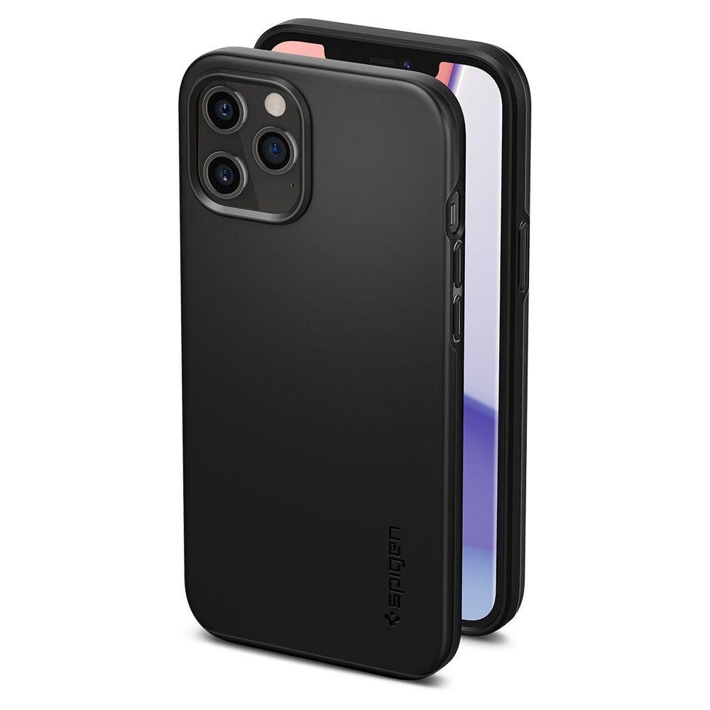 Husa iPhone 12 Pro Max SPIGEN Thin Fit Neagra