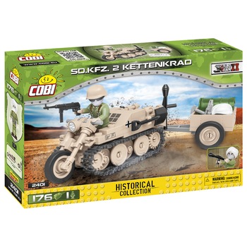 Set de constructie Cobi, Historical colection, WWII, S.D.KFZ 2 KETTENKRAD, 176piese Set de constructie Cobi, Historical colection, WWII, S.D.KFZ 2 KETTENKRAD, 176piese