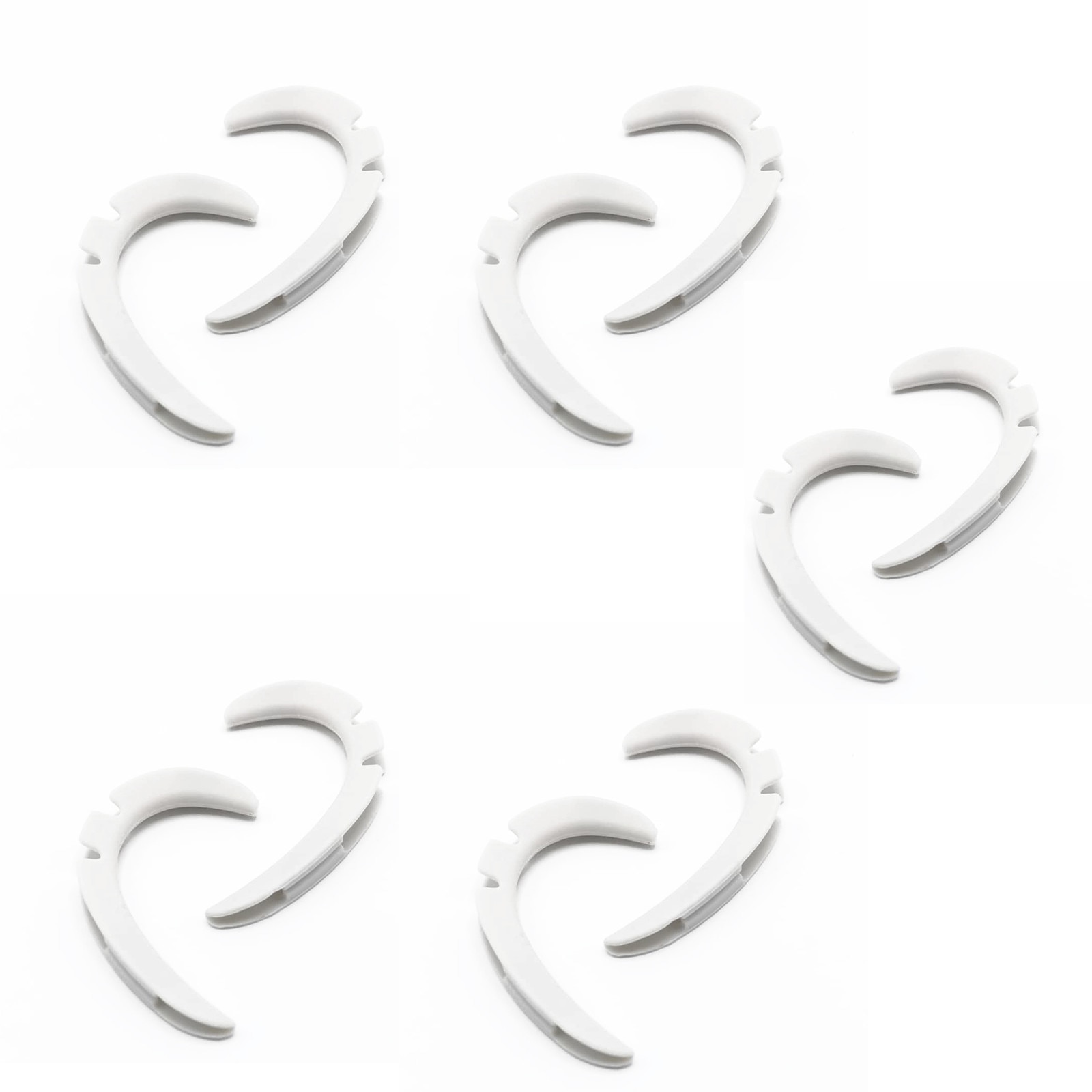 Set 5 perechi Protectii din silicon pentru masca, Alb