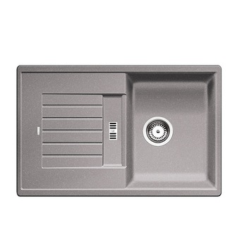 Chiuveta bucatarie, Blanco ZIA 45 S Chiuveta Silgranit alumetalic, 78 x 50 x 19 cm, sifon cu ventil inclus, fara excentric Chiuveta bucatarie, Blanco ZIA 45 S Chiuveta Silgranit alumetalic, 78 x 50 x 19 cm, sifon cu ventil inclus, fara excentric