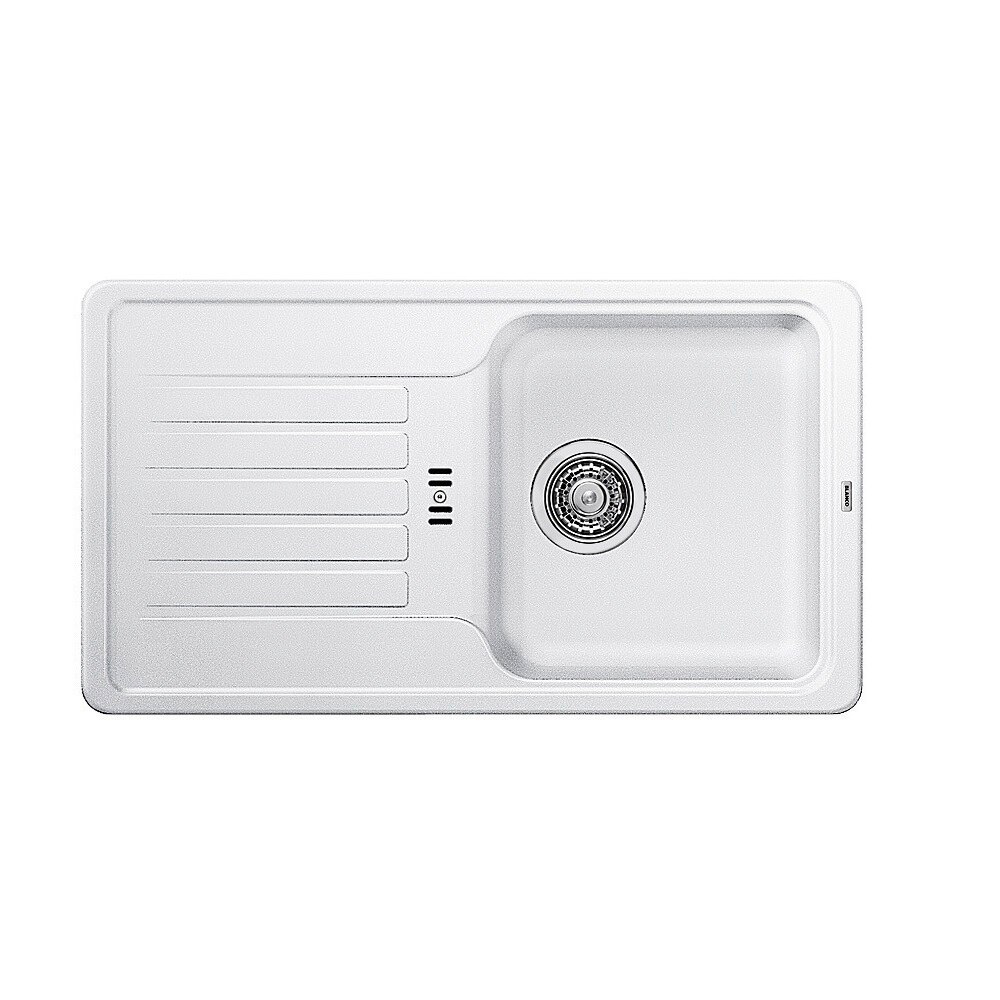 Chiuveta bucatarie, Blanco FAVOS MINI Chiuveta Silgranit alb, 78 x 43.5 x 18 cm, sifon cu ventil incluse, fara excentric