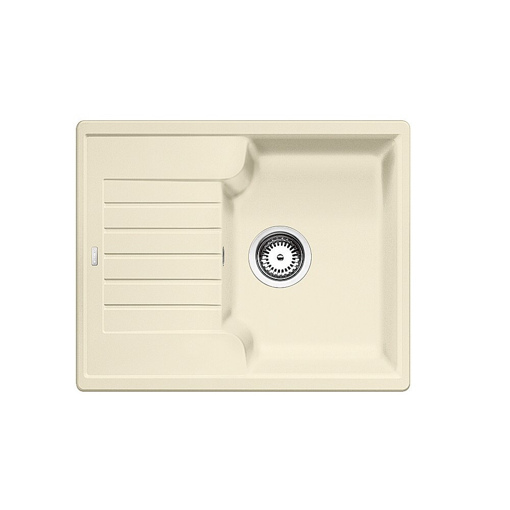 Chiuveta bucatarie, Blanco ZIA 40 S Chiuveta Silgranit jasmin, 61.5 x 50 x 19 cm, sifon cu ventil inclus, fara excentric