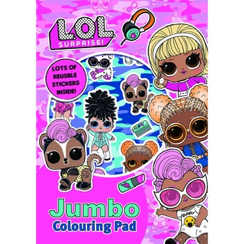 Carte de colorat LOL Surprise! Jumbo colouring pad - 120 pagini + 3 ani Carte de colorat LOL Surprise! Jumbo colouring pad - 120 pagini + 3 ani
