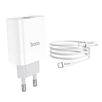 Incarcator Hoco C80A USB QC+USB Type C+Cablu Type C to Lightning Incarcator Hoco C80A USB QC+USB Type C+Cablu Type C to Lightning