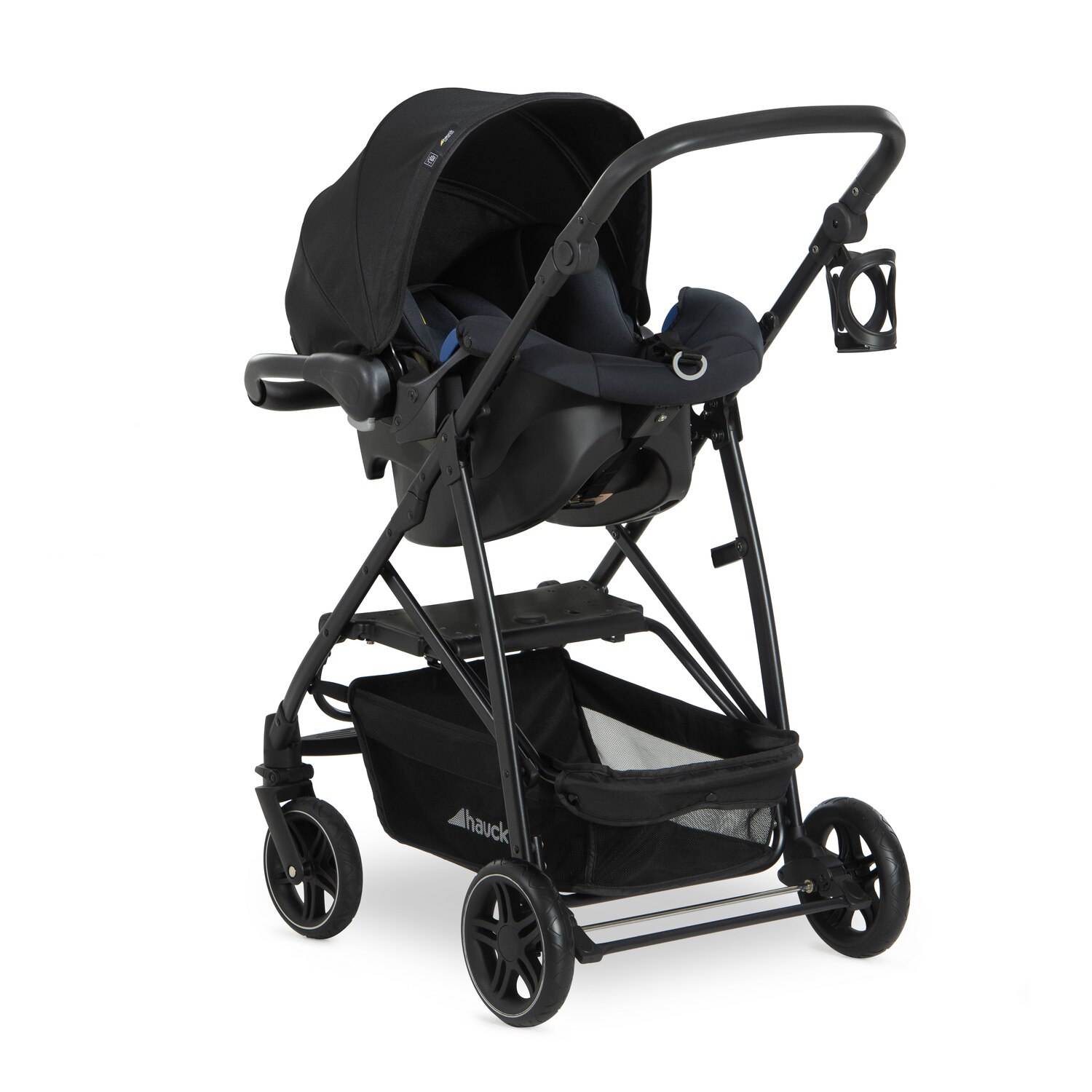 Carucior 3in1 Hauck Rapid 4R Plus Trioset Black cu UPF 50+, Negru