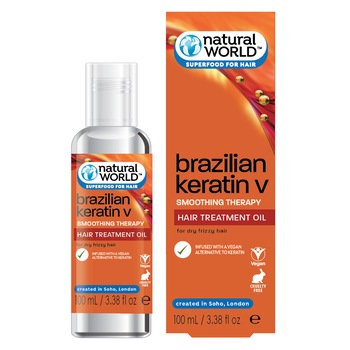 Tratament de par cu keratina, Natural World, 100 ml Tratament de par cu keratina, Natural World, 100 ml