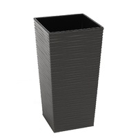ghiveci decorativ structurat patrat inalt 30x30x57cm insert detasabil 15l antracit mat imagen 4_0_
0