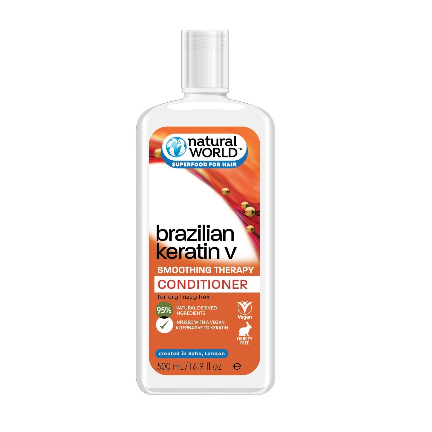 Balsam cu extract natural de keratina, Natural World, 500 ml