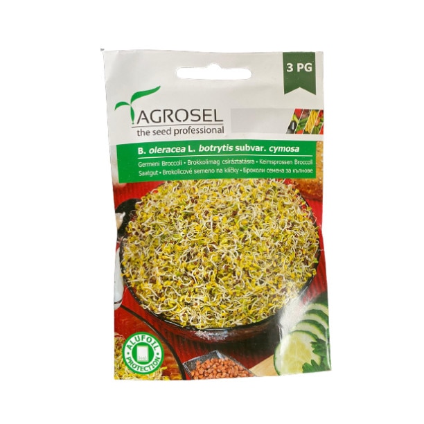 Seminte germeni broccoli, la plic, Agrosel - 8 gr