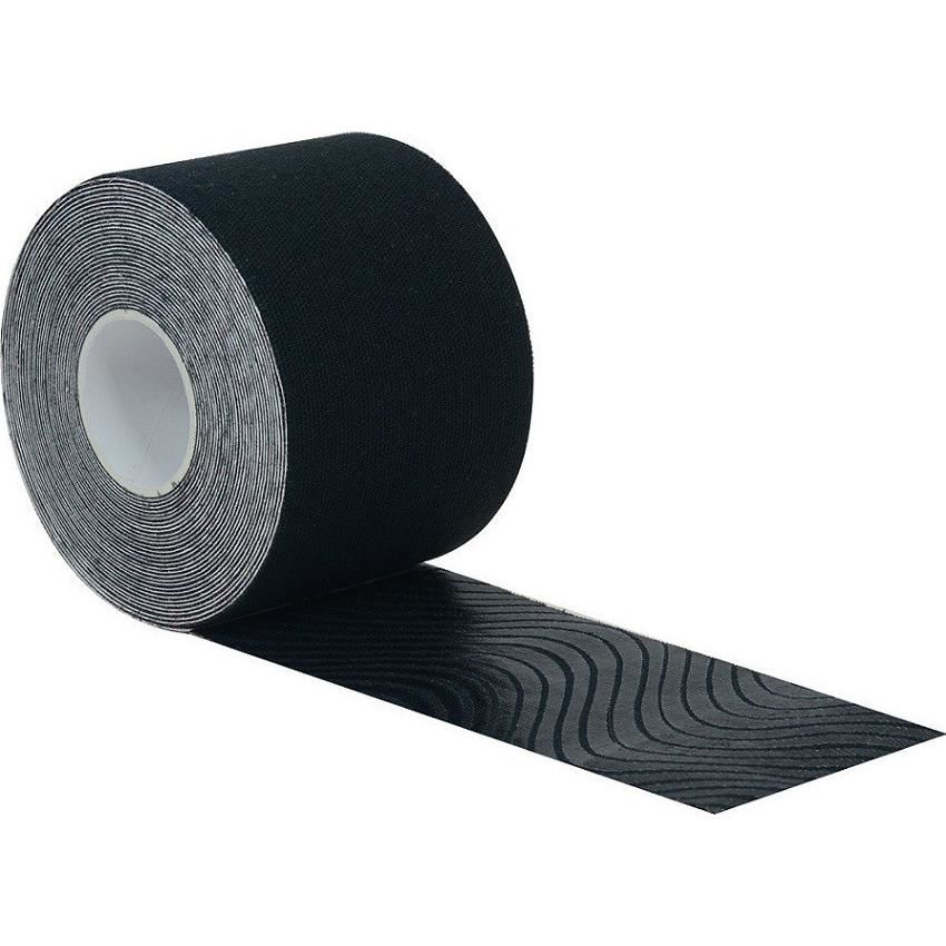 Banda kinesiologica LifeFit, 5cm x 5m, Negru