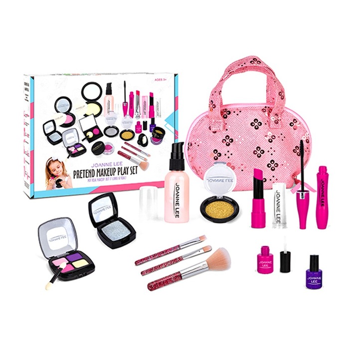 Gyerek sminktáska EmonaMall W3669, Sminkkel, Többszínű/Rózsaszín