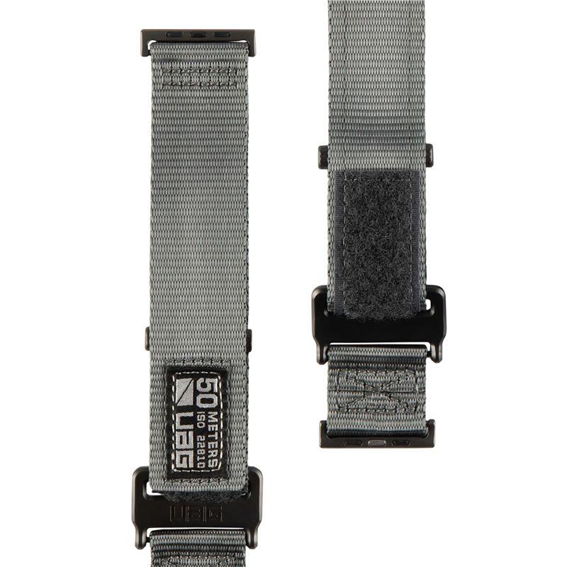 Curea material textil UAG Active Strap LE Apple Watch (45/44/42mm) Grey