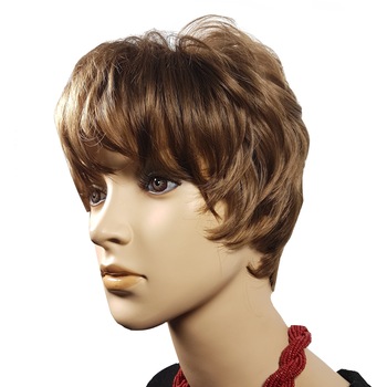 Peruca dama, fibra sintetica, cu aspect natural, saten auriu Peruca dama, fibra sintetica, cu aspect natural, saten auriu