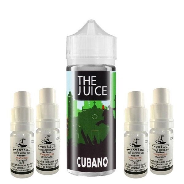 Pachet Lichid Tigara Electronica The Juice - Cubano ,6mg/ml ,120ml cu Nicotina